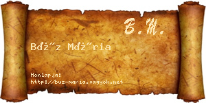 Búz Mária névjegykártya